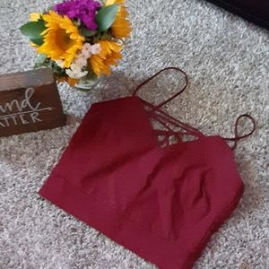 Burgundy Crop top